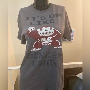 Donkey Kong T-Shirt Men's M Short Sleeve Crew Neck Graphic gray/brown